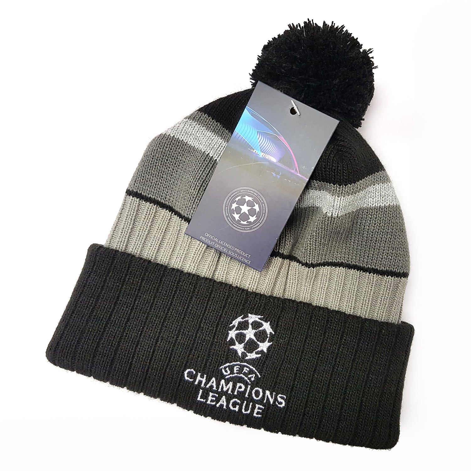 UEFA Champions League - Striped Pom Beanie UEFA Club Competitions Online Store