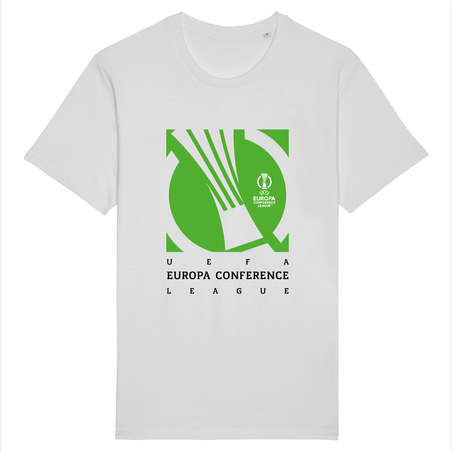 UEFA Europa Conference League - Slanted Badge White T-Shirt UEFA Club Competitions Online Store