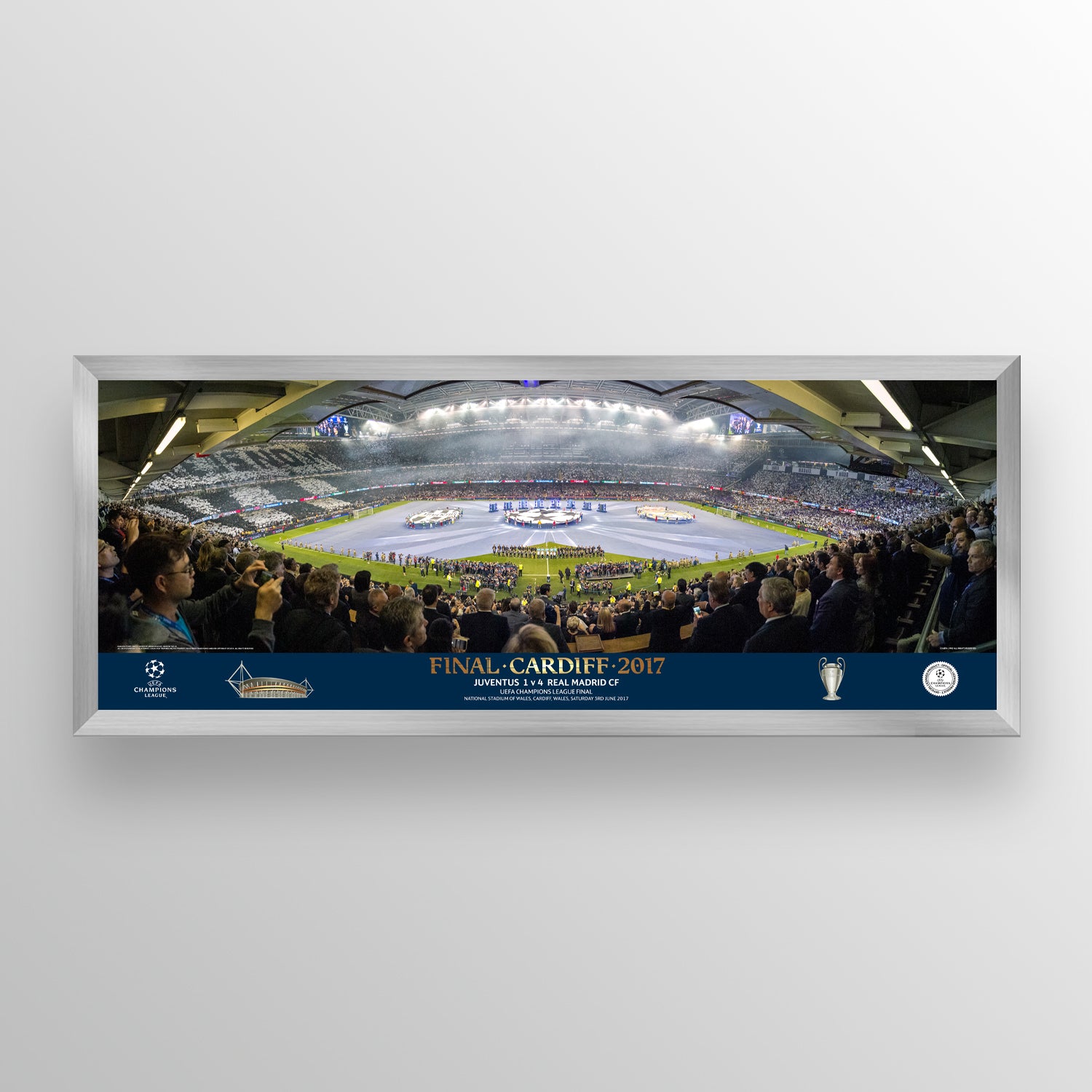 UEFA Champions League 2017 Final - Winner: Real Madrid - Landscape Frame UEFA Club Competitions Online Store