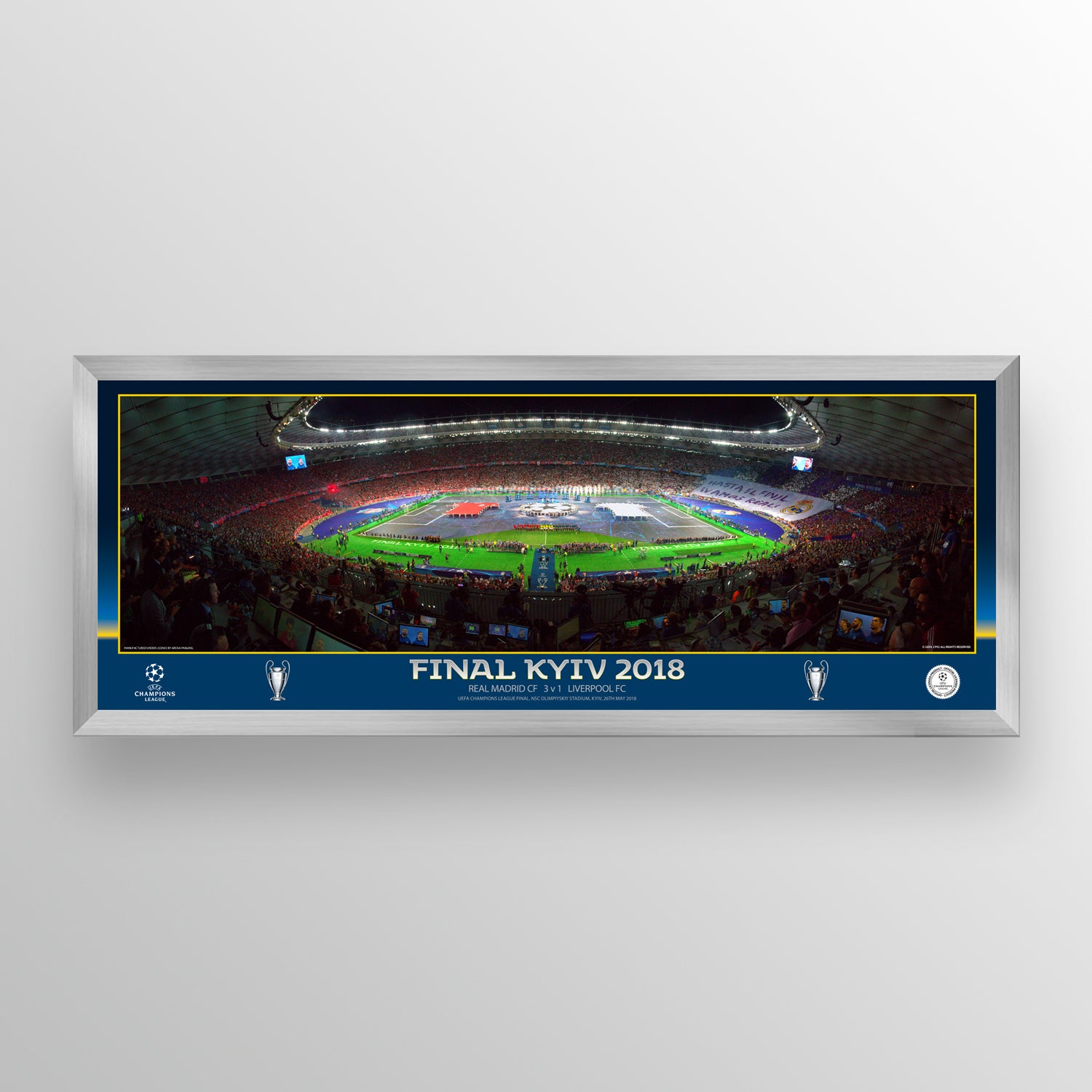 UEFA Champions League 2018 Final - Winner: Real Madrid - Landscape Frame UEFA Club Competitions Online Store