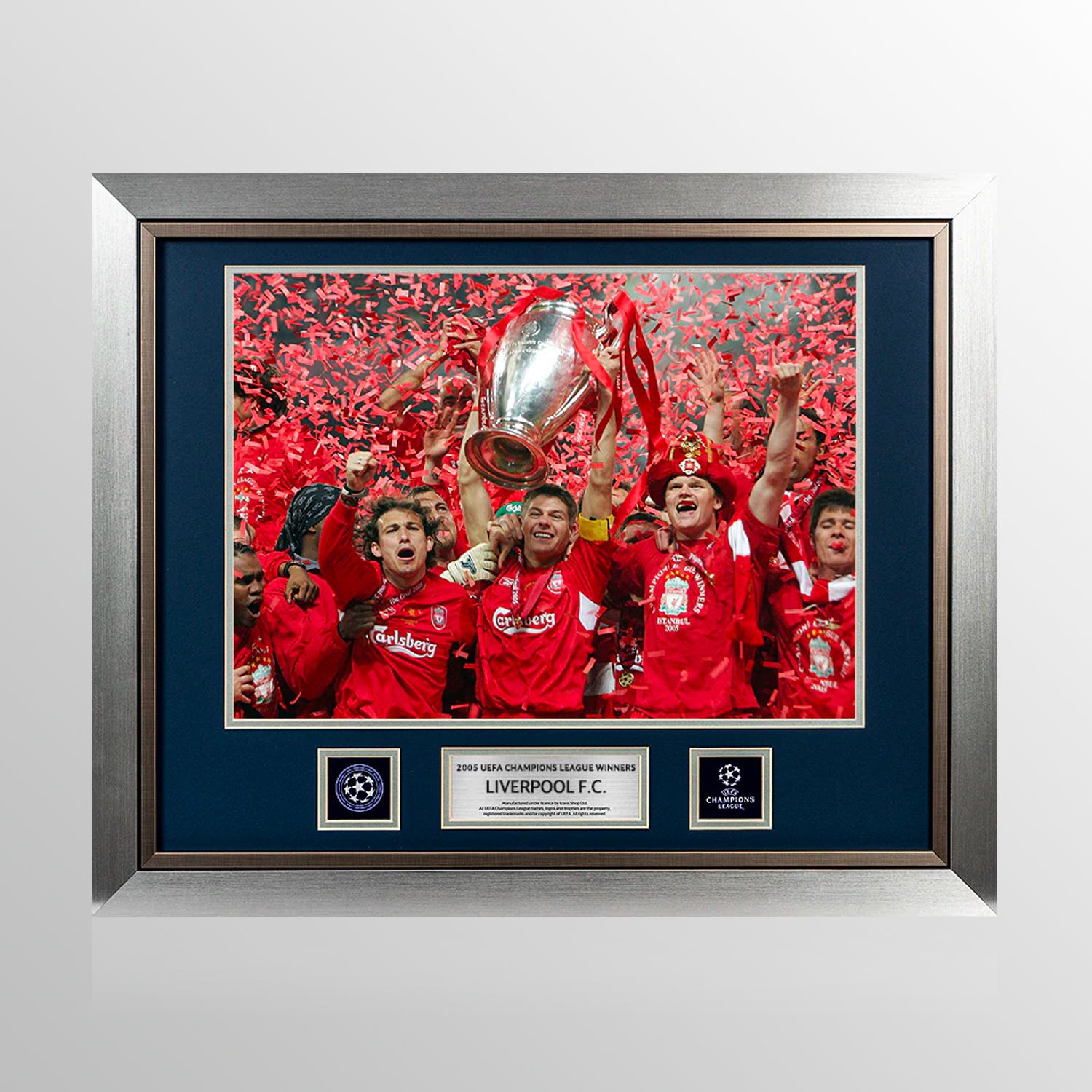 UNSIGNED Liverpool Official UEFA Champions League Framed Photo: 2005 Winners UEFA Club Competitions Online Store