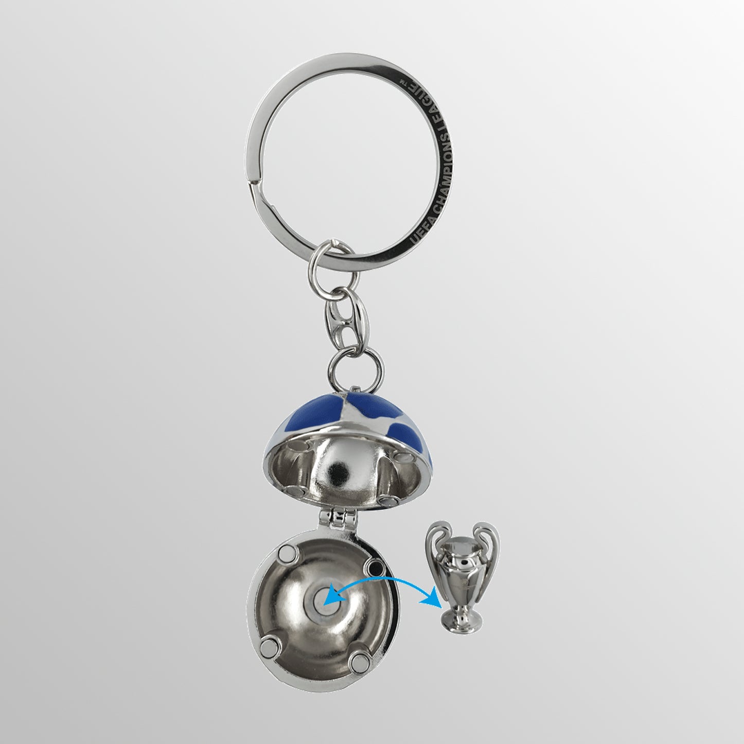 Starball with Mini Trophy Replica Keyring UEFA Club Competitions Online Store