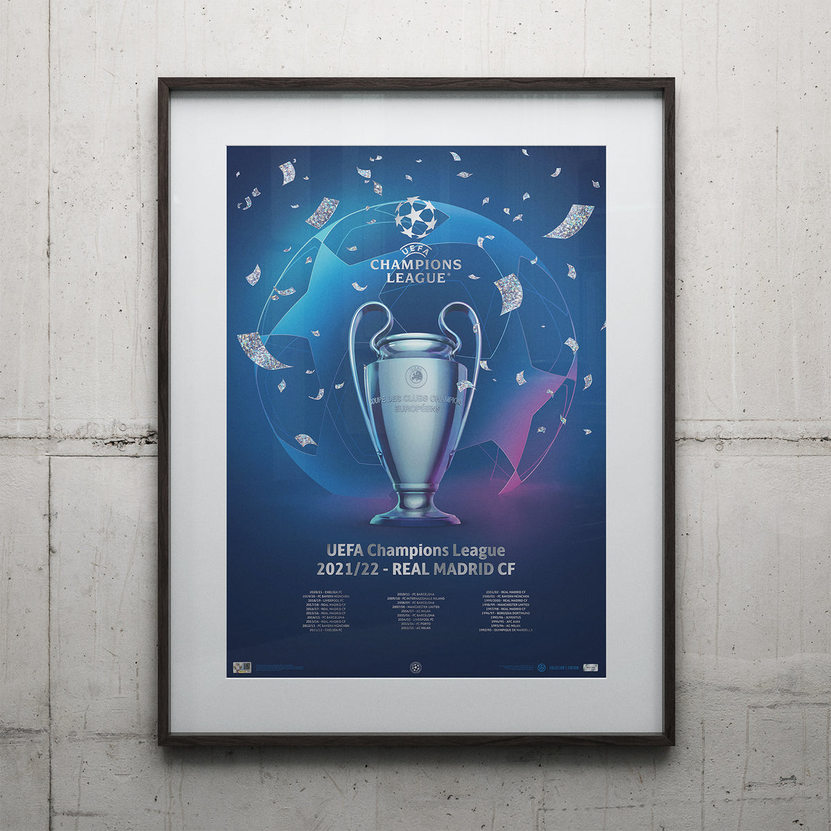 UEFA Champions League - Iconic Trophy Poster - Real Madrid CF - 2021/22 | Collector’s Edition UEFA Club Competitions Online Store