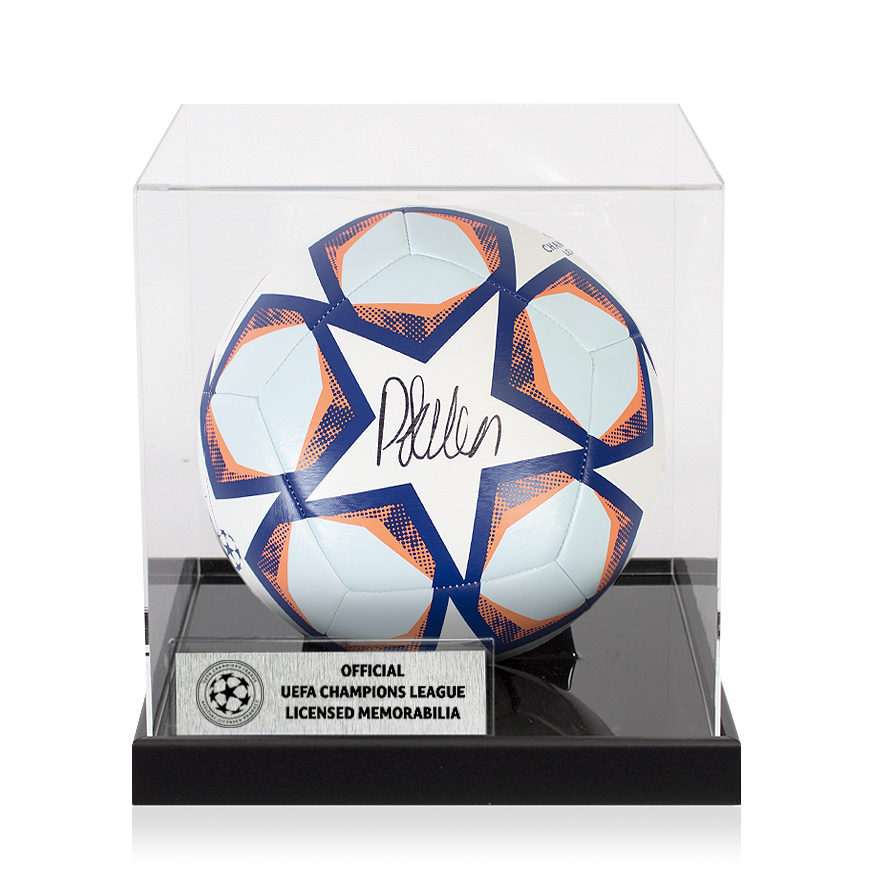 Phil Foden Official UEFA Champions League Signed Football In Acrylic Case UEFA Club Competitions Online Store