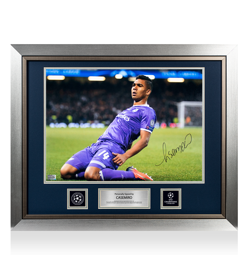 Casemiro Official UEFA Champions League Signed and Framed Real Madrid Photo: Final Goal