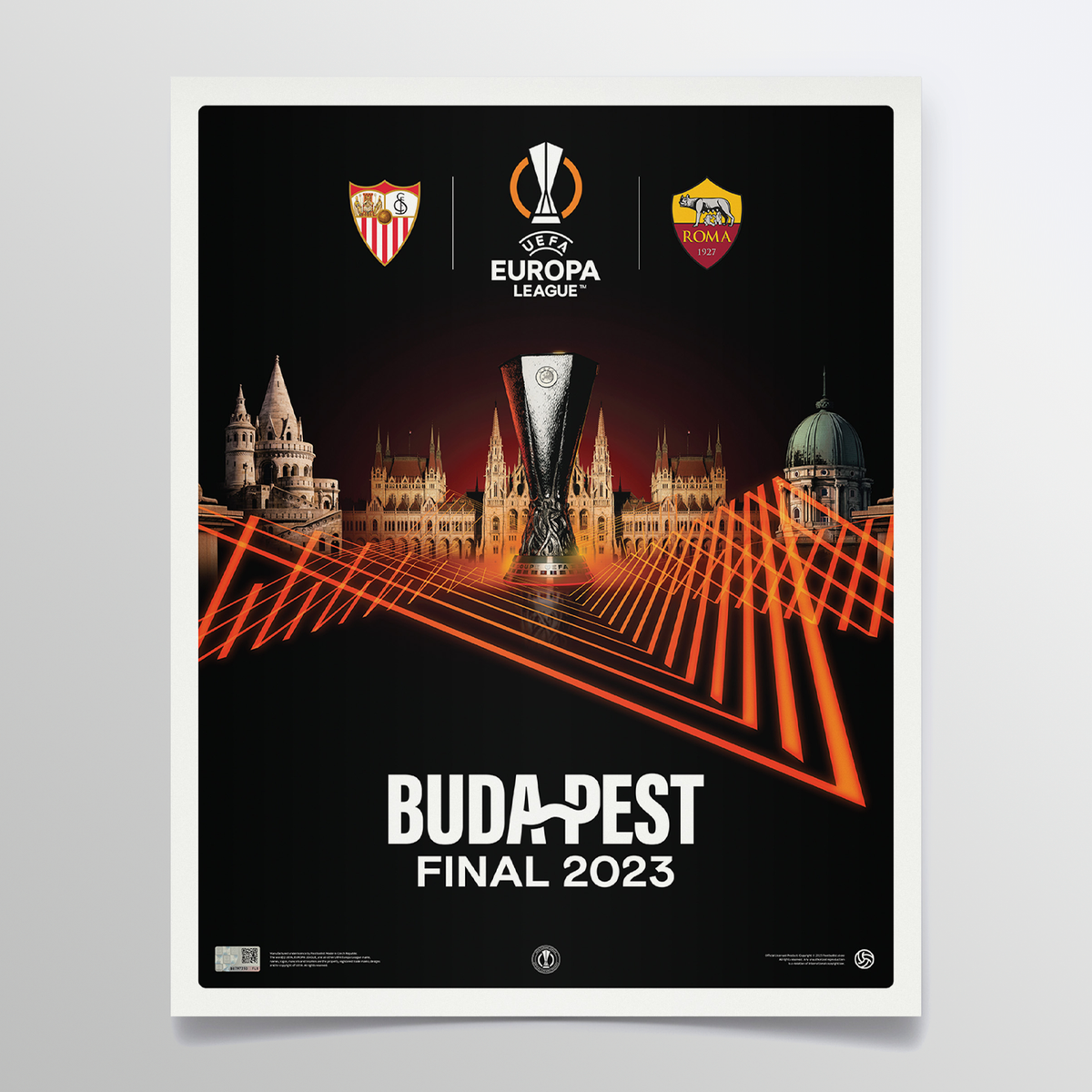 Poster finale di Budapest UEL 2023 - Edizione classica