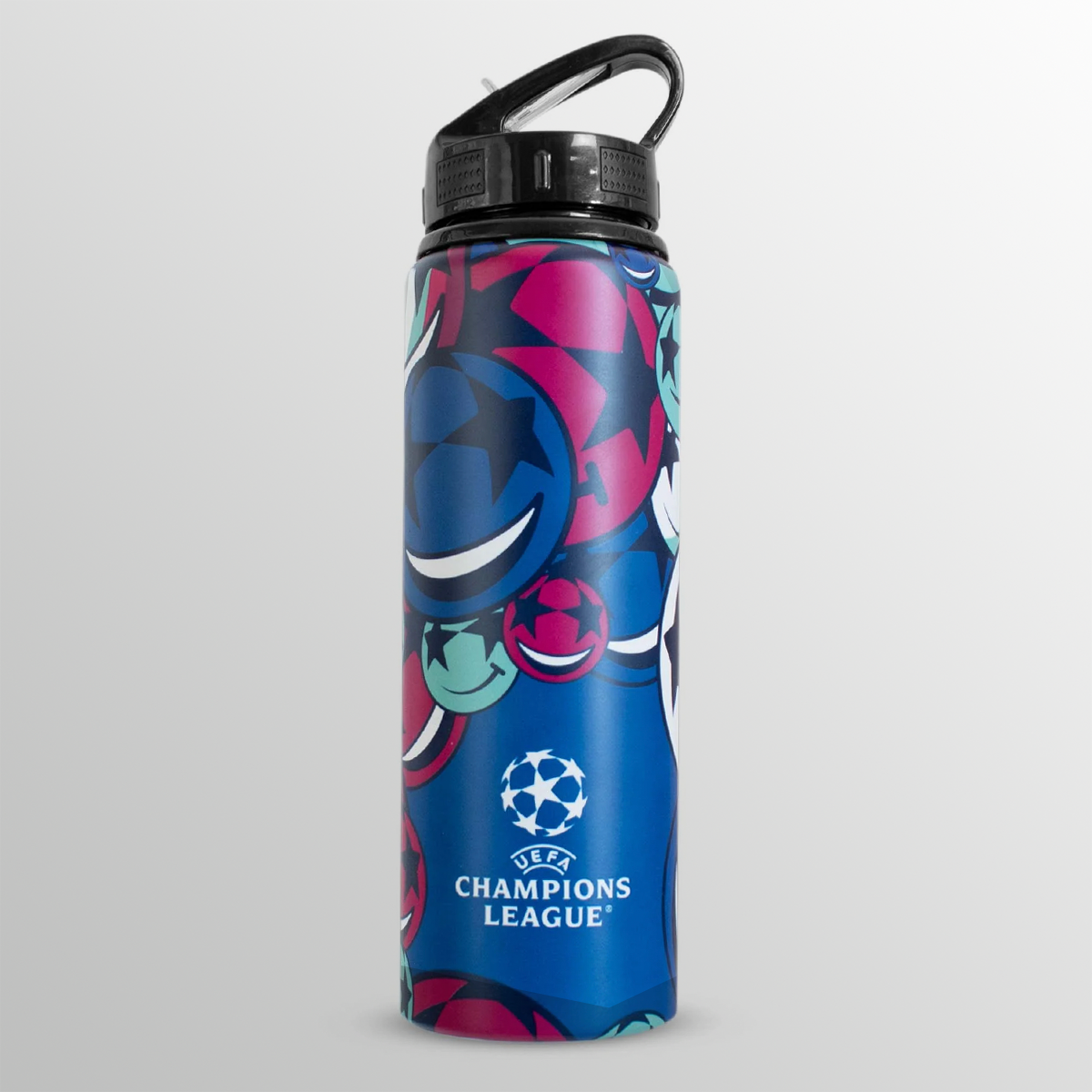 Borraccia Starball sorridente in alluminio da 750 ml della UEFA Champions League