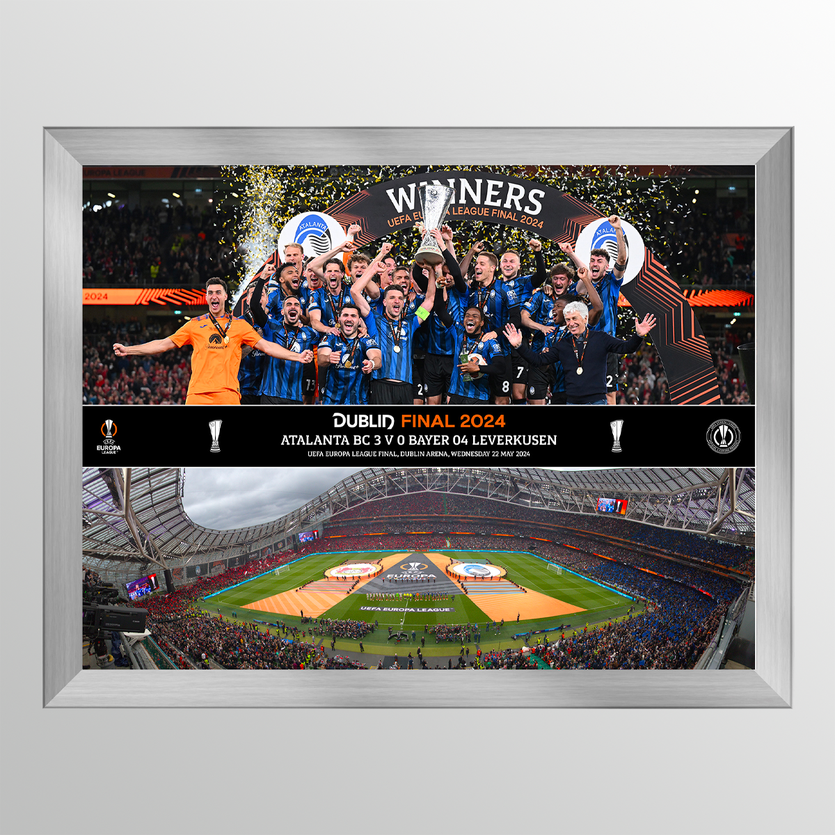 2024 UEFA Europa League Final Dublin Celebration Montage Featuring Trophy Lift and Panoramic Line Up
