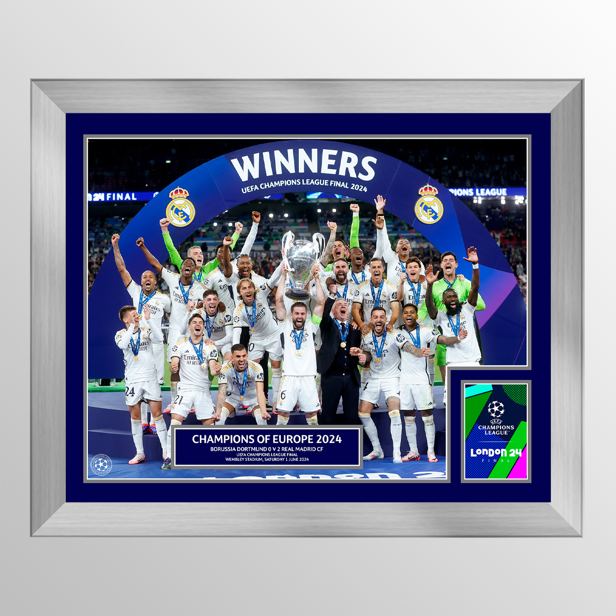 2024 UEFA Champions League Final London Winners Trophy Lift - Real Madrid