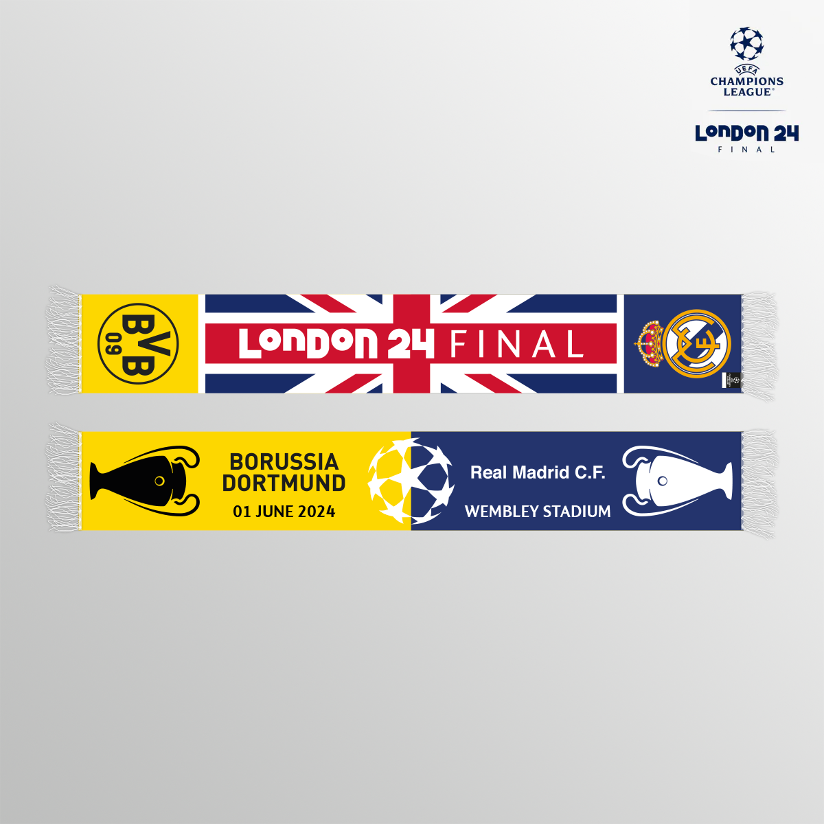 London 24 UCL Final Starball &amp; Union Jack Scarf