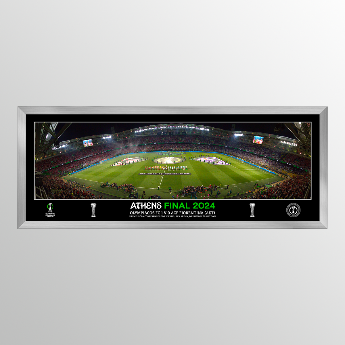 2024 UEFA Europa Conference League Final Athens Line up 30&quot; Panoramic Visual