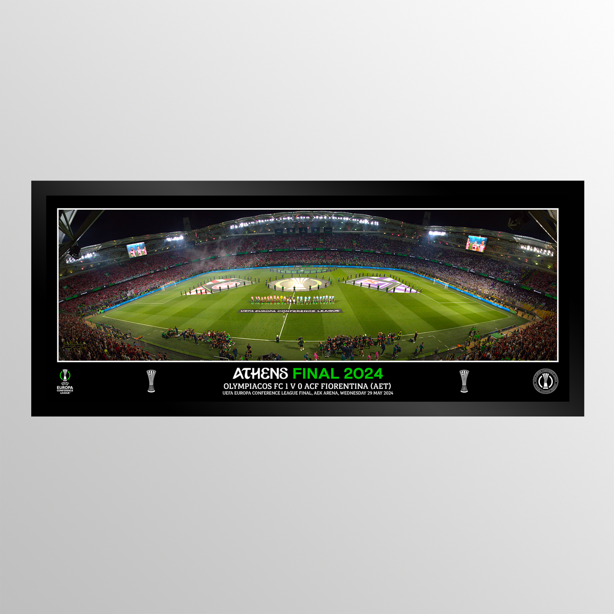 2024 UEFA Europa Conference League Final Athens Line Up Tempered Glass Panoramic