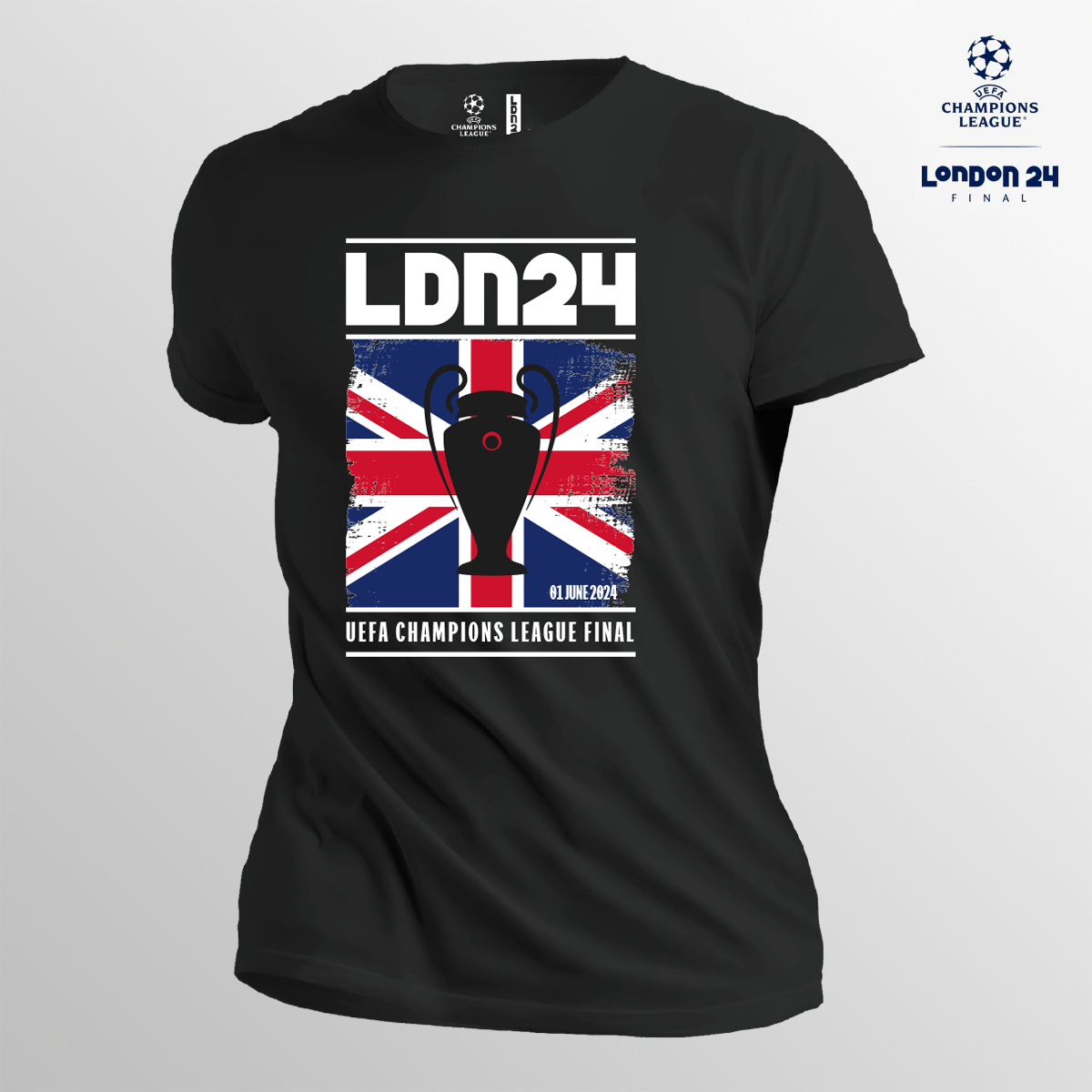 London 24 UCL Final Event T-shirt - Black