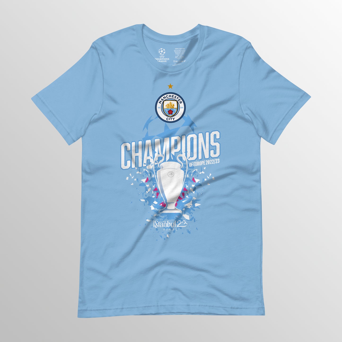 Ofte talt Smil Der er en tendens UCL 2023 Winners T-shirt - Manchester City UEFA Club Competitions Online  Store