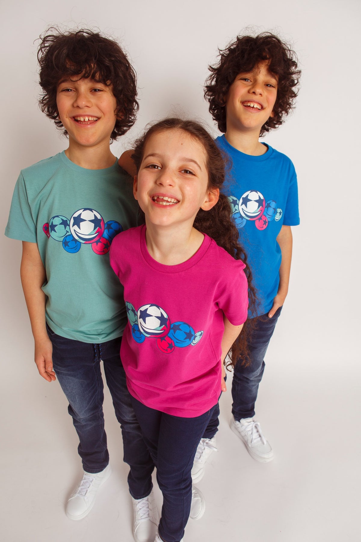 UCL Smiling Starball Kinder-T-Shirt – Königsblau