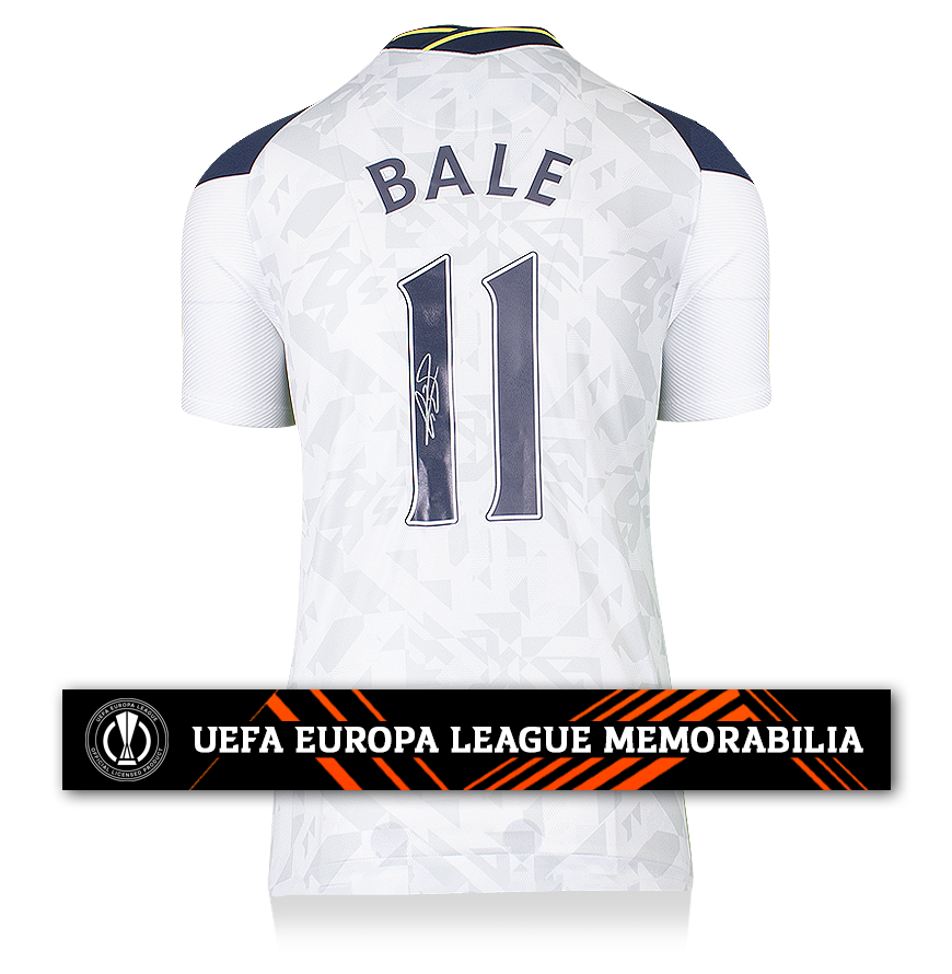 Gareth Bale Official UEFA Europa League Signed Tottenham Hotspur 2020-21 Home Shirt