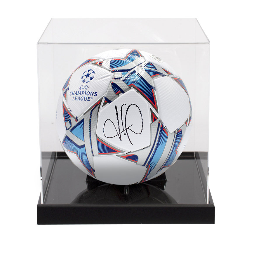 Kylian Mbappe Signed UEFA Champions League Football In Acrylic Case UEFA Club Competitions Online Store