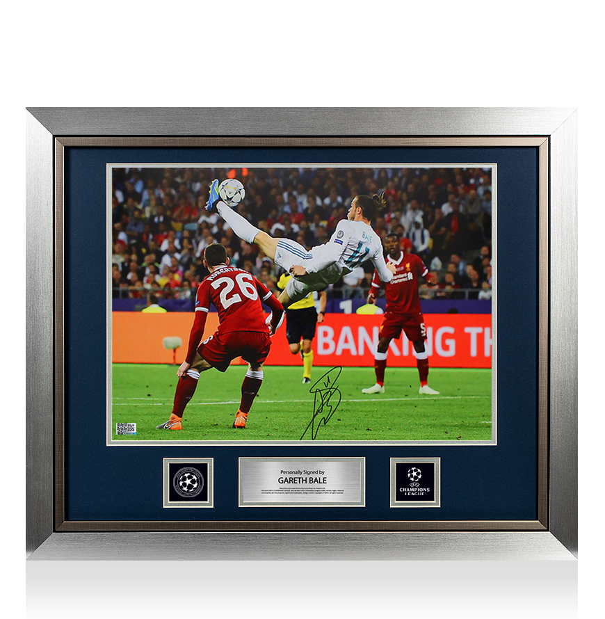 Gareth Bale Official UEFA Champions League Signed and Framed Real Madrid Photo: 2018 UEFA Champions League Final Overhead Kick Goal UEFA Club Competitions Online Store