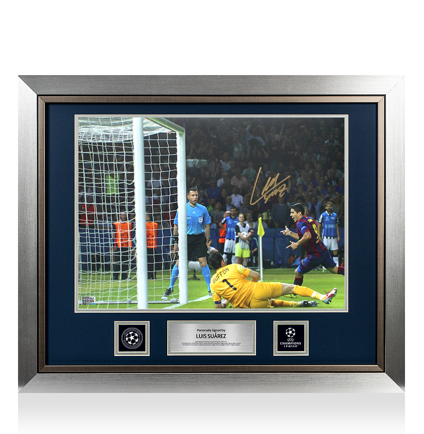 Luis Suarez FC Barcelona Official UEFA Champions League Signed and Framed Photo: Goal vs Juventus UEFA Club Competitions Online Store