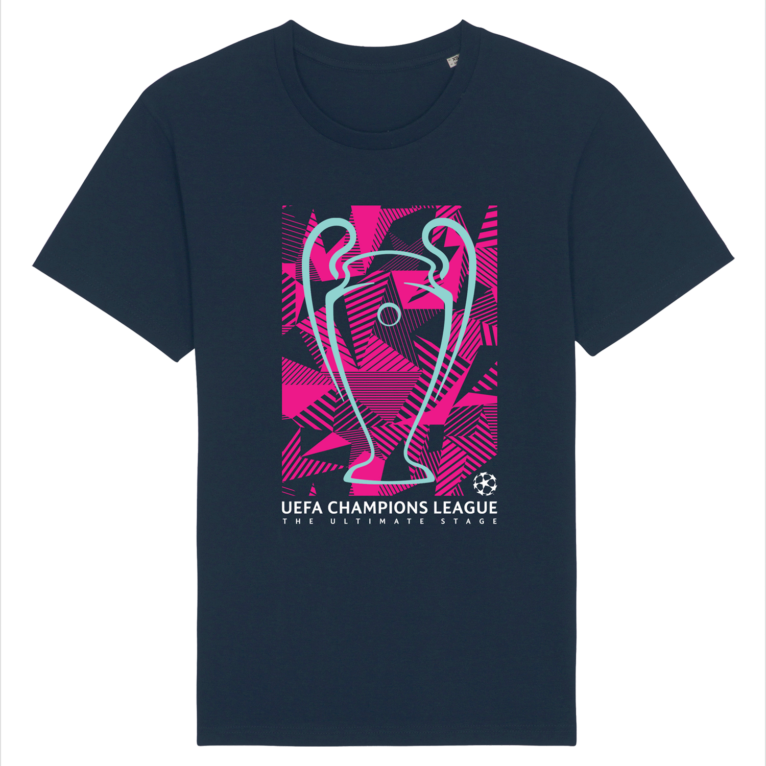 UEFA Champions League - Trophy Dazzle Navy T-Shirt UEFA Club Competitions Online Store