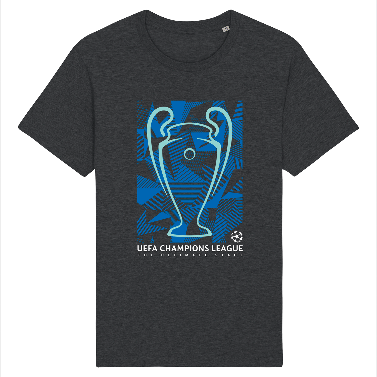 UEFA Champions League - Trophy Dazzle Dark Grey T-Shirt UEFA Club Competitions Online Store