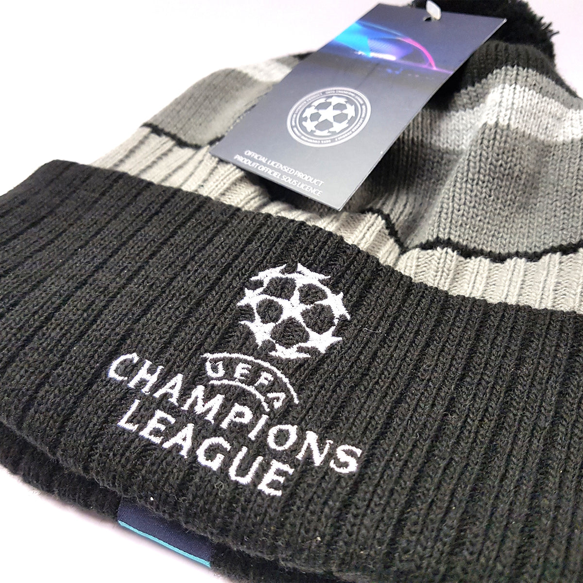 UEFA Champions League - Striped Pom Beanie UEFA Club Competitions Online Store