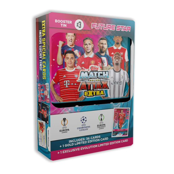 Match Attax Extra 2023 - Booster Tin - Future Star UEFA Club Competitions Online Store