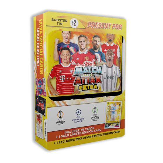 Match Attax Extra 2023 - Booster Tin - Present Pro UEFA Club Competitions Online Store