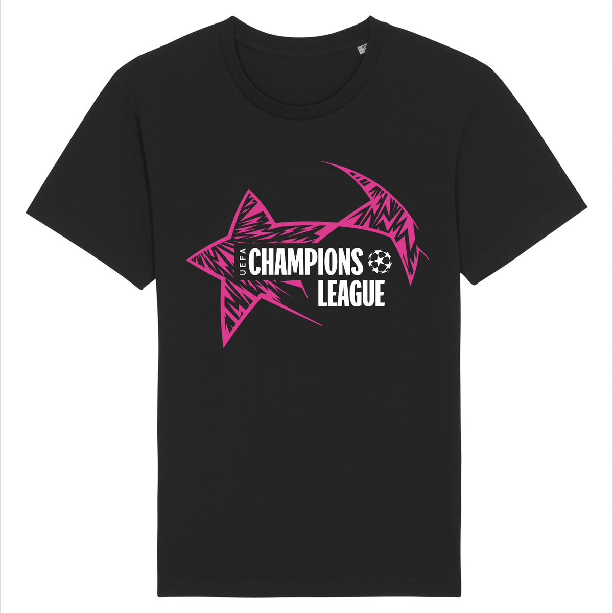 UEFA Champions League - Star Volt Black T-Shirt UEFA Club Competitions Online Store