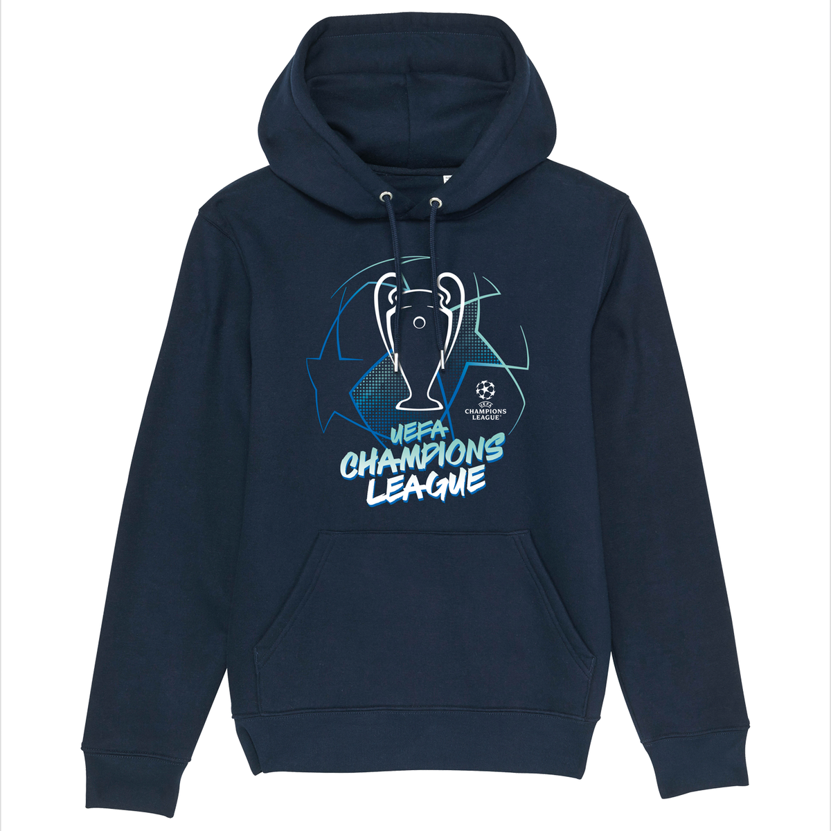 UEFA Champions League - Trophy Starball Navy Hoodie UEFA Club Competitions Online Store