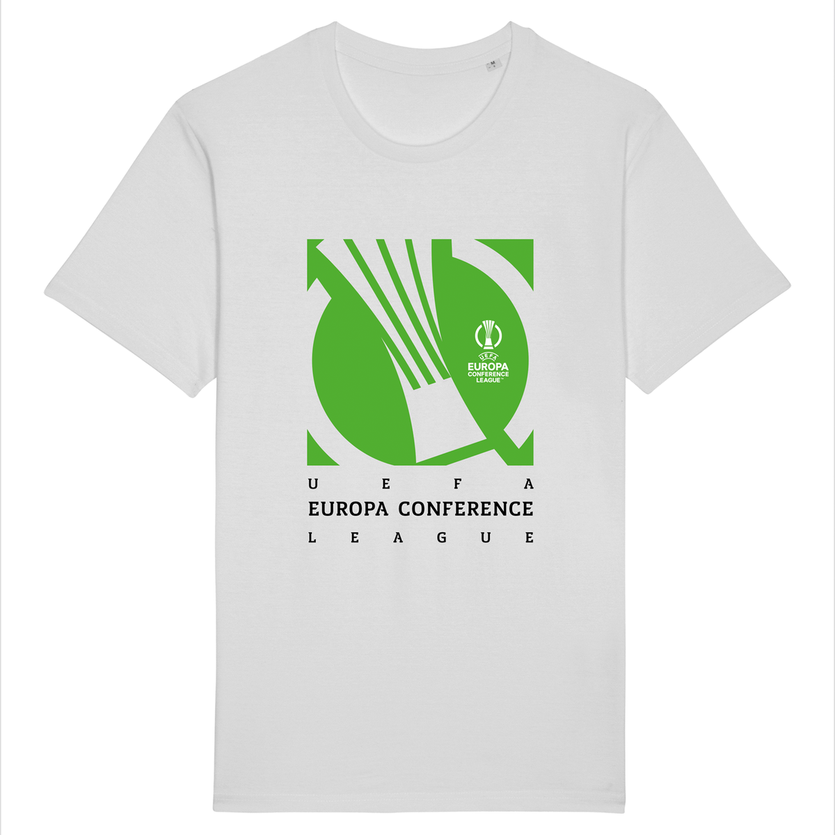 UEFA Europa Conference League - Slanted Badge White T-Shirt UEFA Club Competitions Online Store
