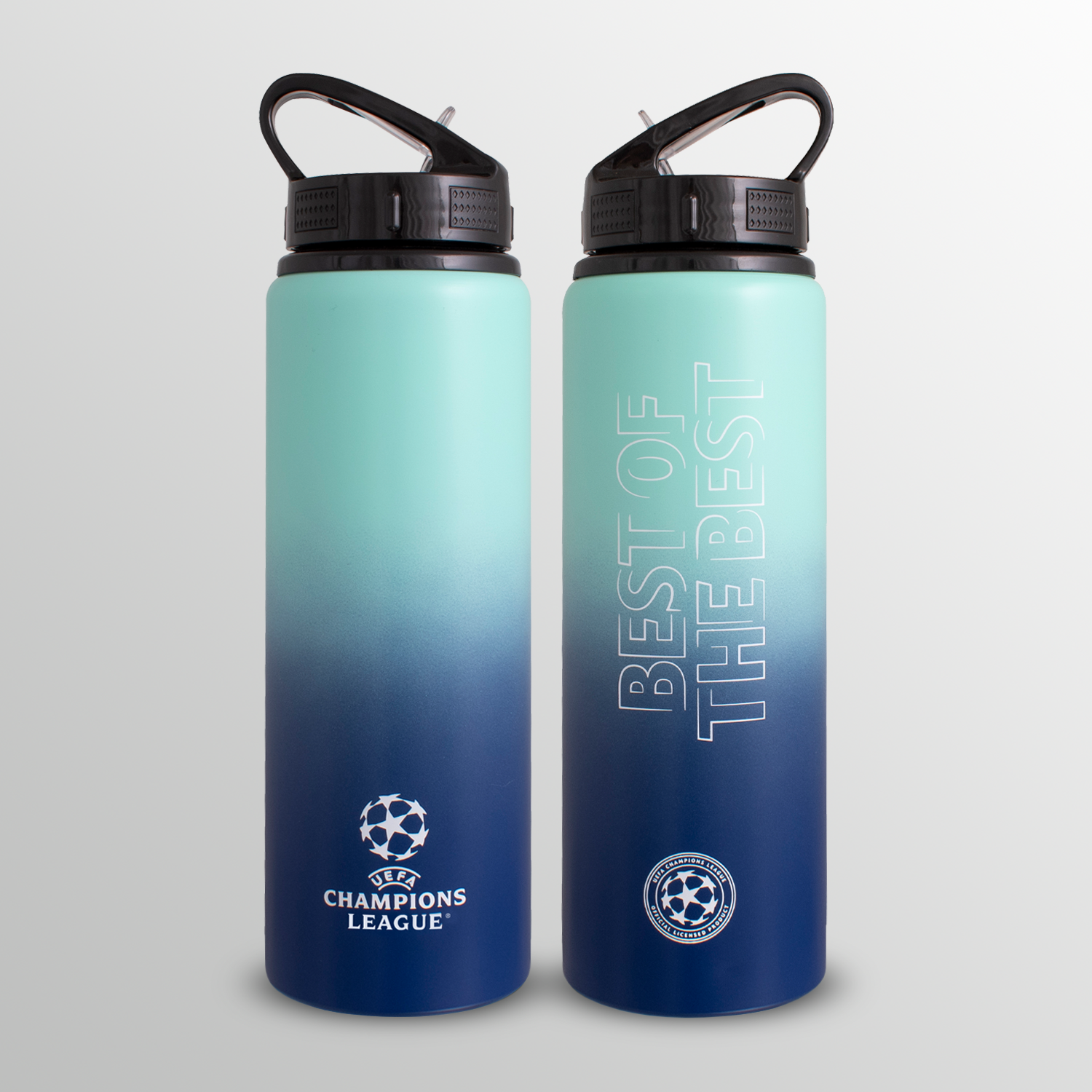 UEFA Champions League 750ml Aluminium Fade Water Bottle UEFA Club Competitions Online Store