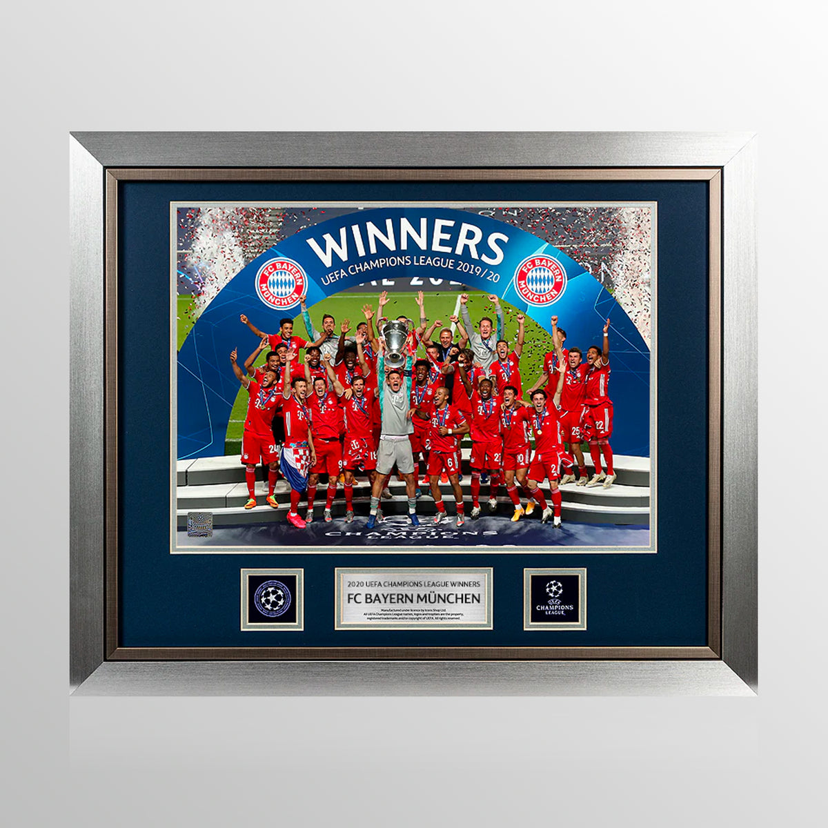 UNSIGNED Bayern Munich Official UEFA Champions League Framed Photo: 2020 Winners UEFA Club Competitions Online Store