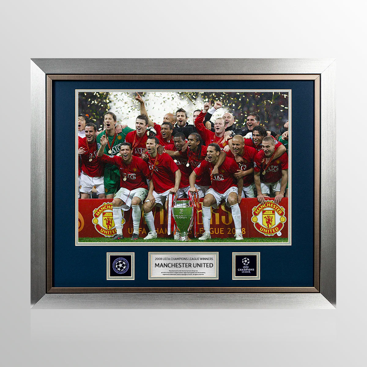 UNSIGNED Manchester United Official UEFA Champions League Framed Photo: 2008 Winners UEFA Club Competitions Online Store
