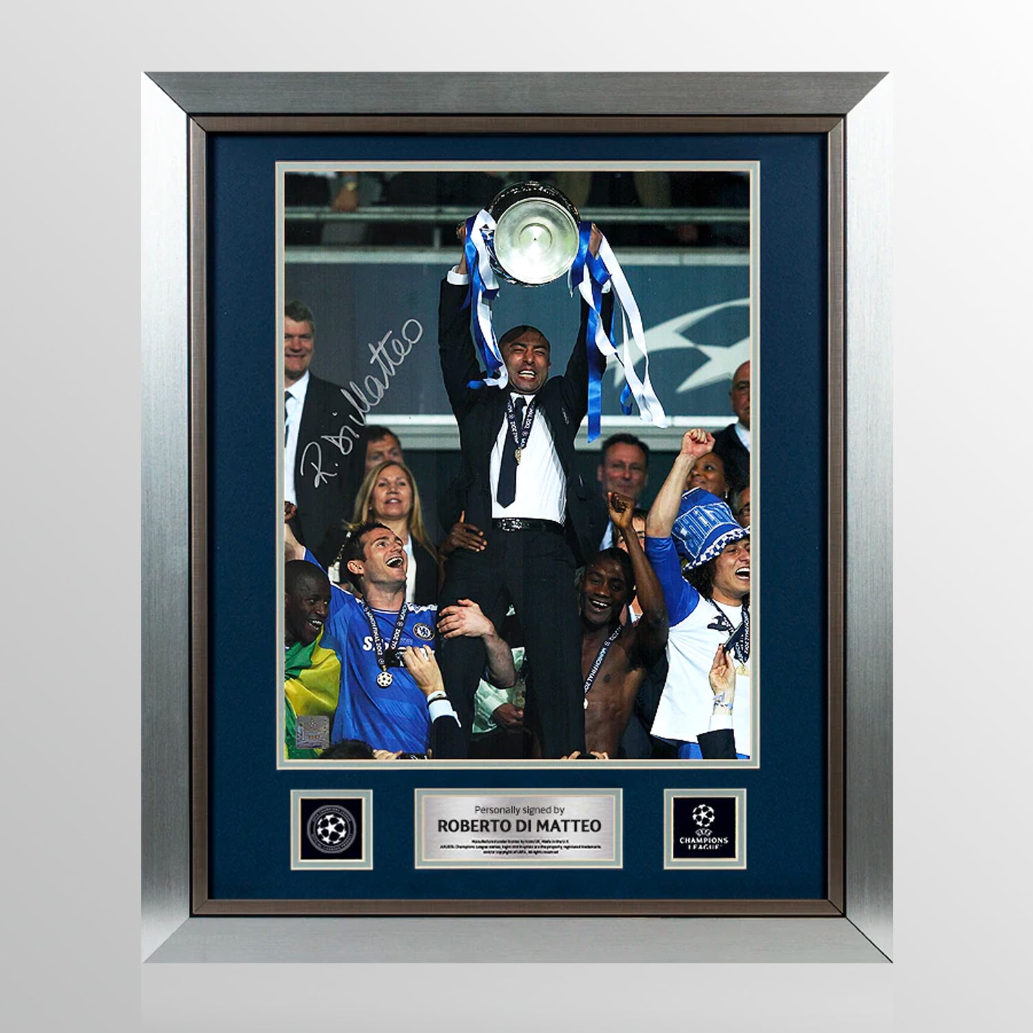 Roberto Di Matteo Official UEFA Champions League Signed and Framed Chelsea Photo: 2012 Winner UEFA Club Competitions Online Store