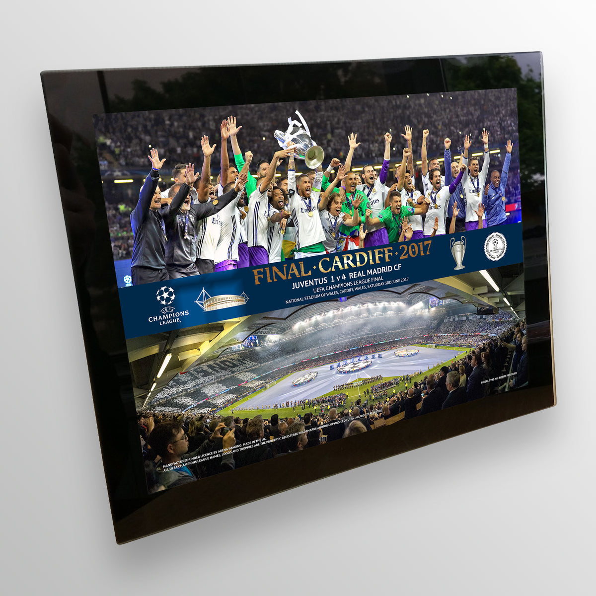 UEFA Champions League 2017 Final - Winner: Real Madrid - Black Frame UEFA Club Competitions Online Store