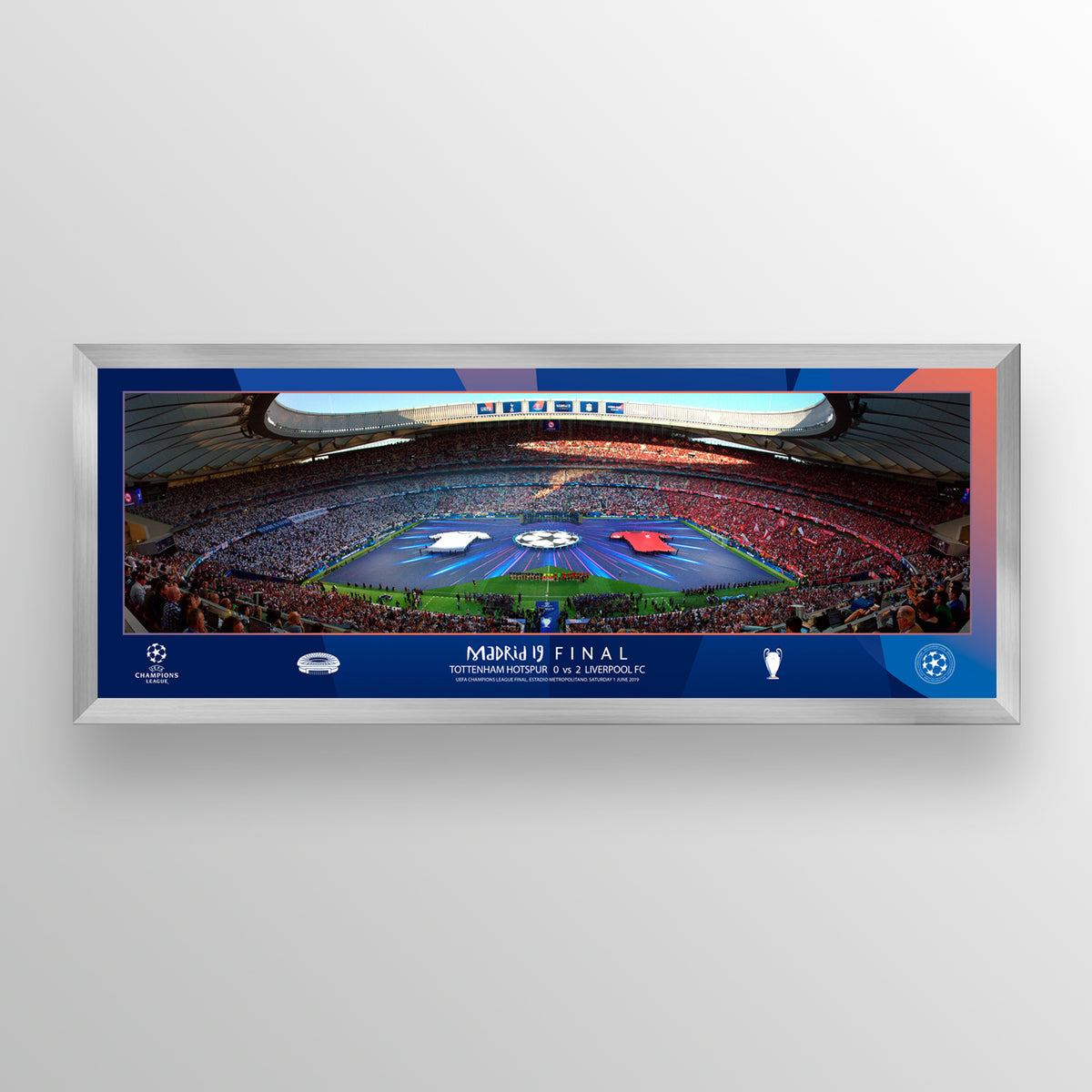 UEFA Champions League 2019 Final - Winner: Liverpool - Landscape Frame UEFA Club Competitions Online Store