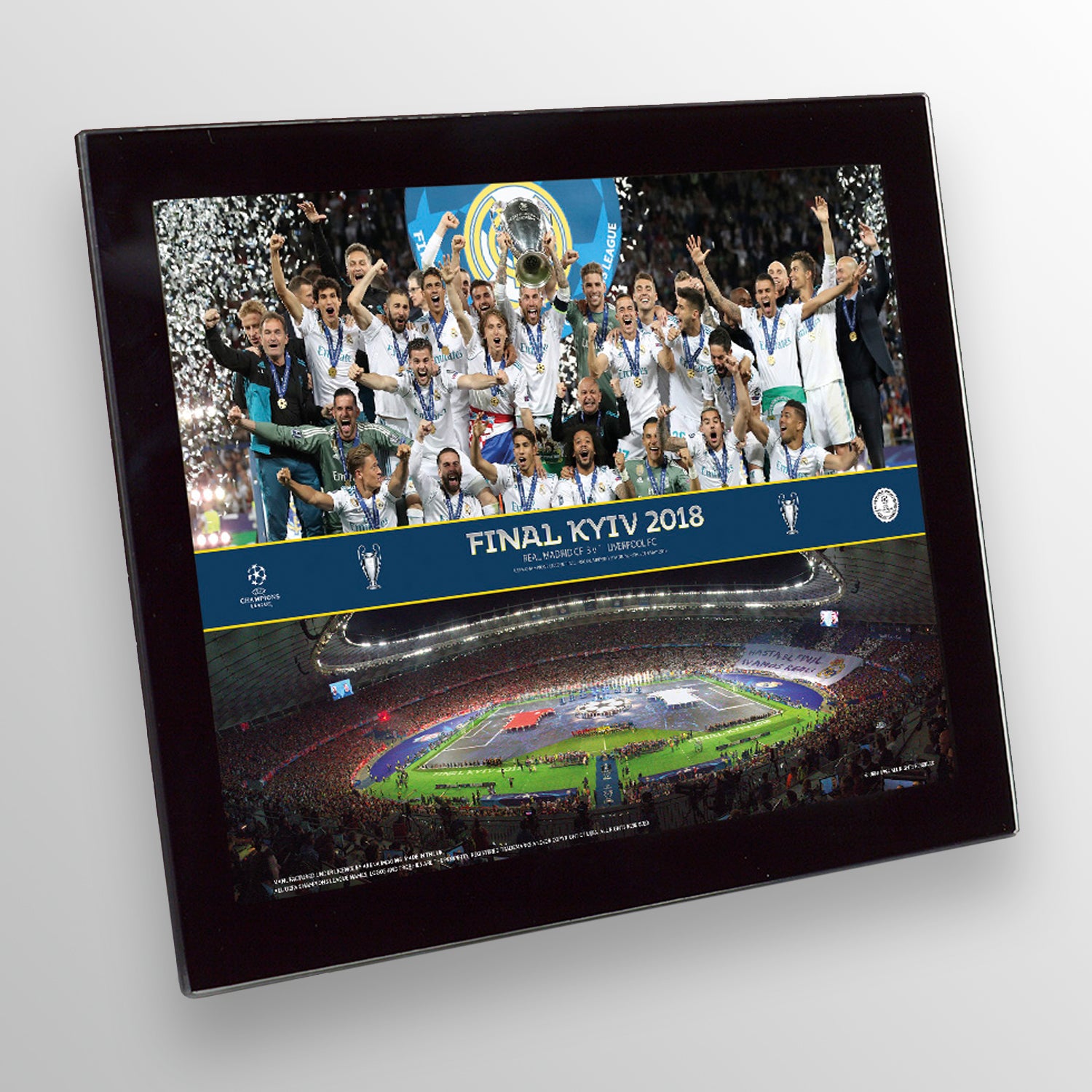 UEFA Champions League 2018 Final - Winner: Real Madrid - Black Frame UEFA Club Competitions Online Store