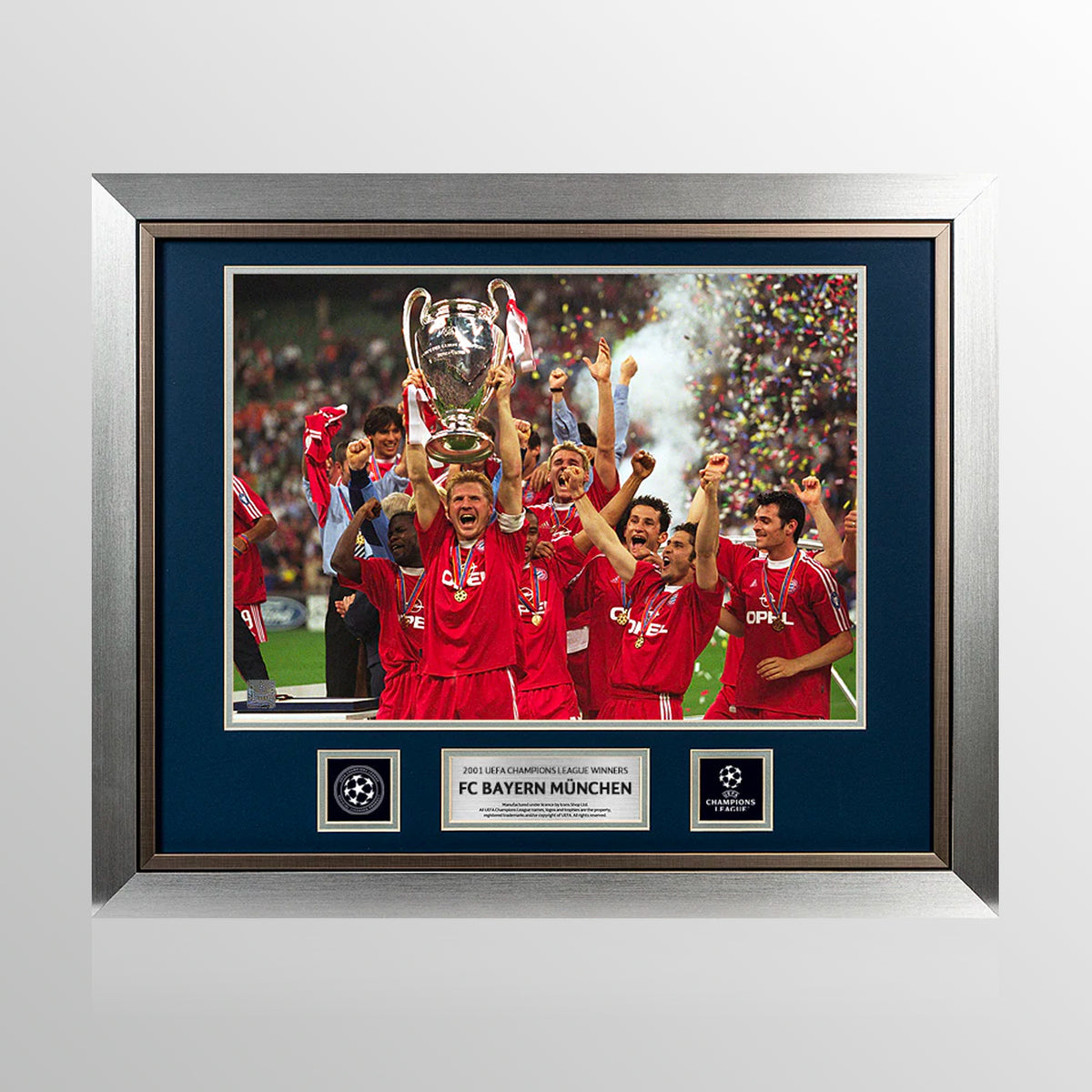 UNSIGNED Bayern Munich Official UEFA Champions League Framed Photo: 2001 Winners UEFA Club Competitions Online Store