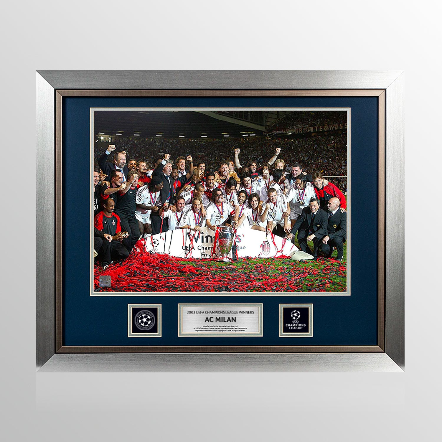 UNSIGNED AC Milan Official UEFA Champions League Framed Photo: 2003 Winners UEFA Club Competitions Online Store