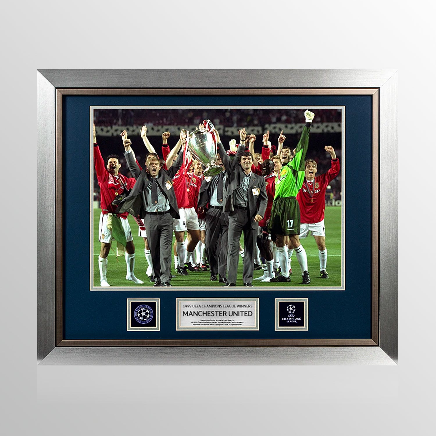 UNSIGNED Manchester United Official UEFA Champions League Framed Photo: 1999 Winners UEFA Club Competitions Online Store