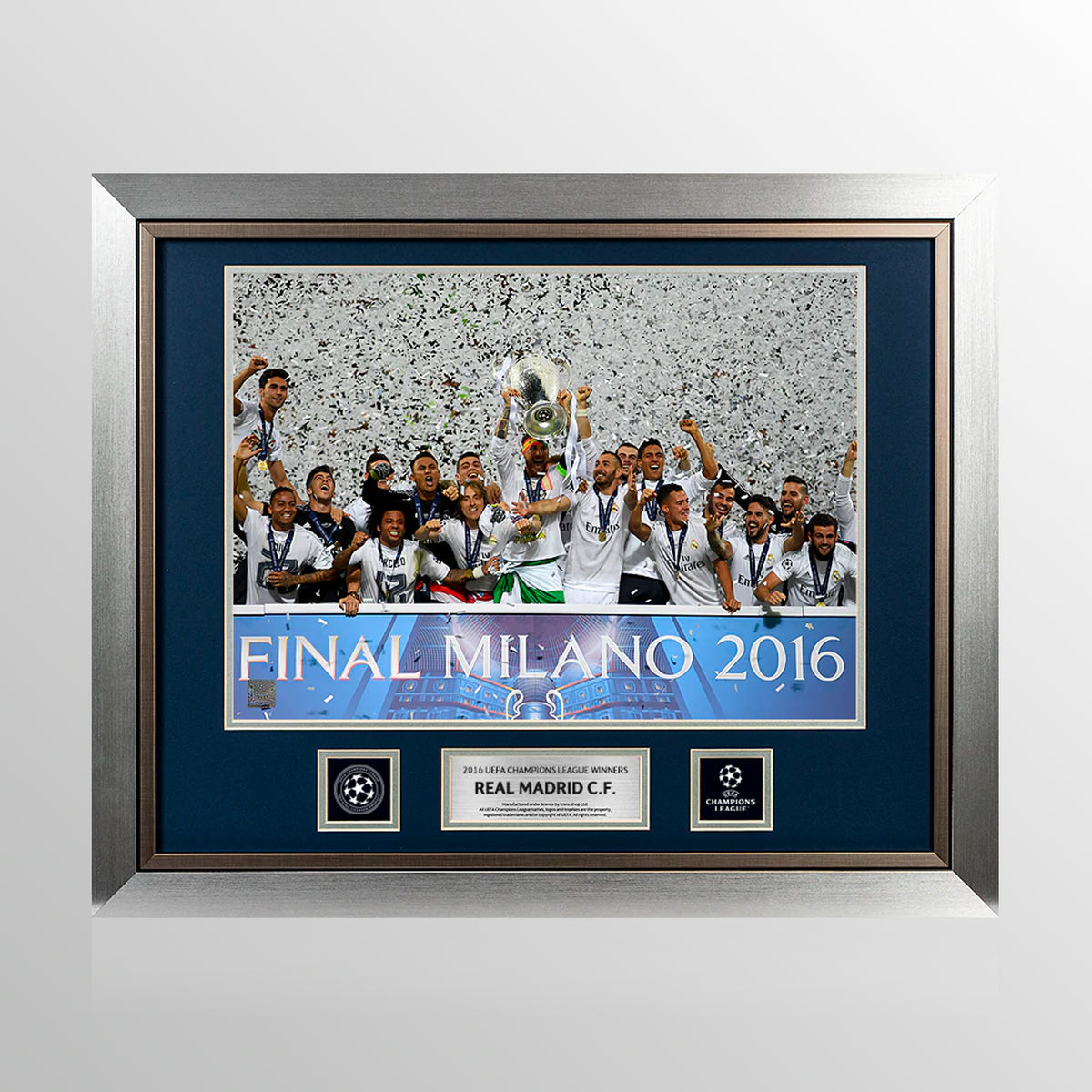 UNSIGNED Real Madrid Official UEFA Champions League Framed Photo: 2016 Winners UEFA Club Competitions Online Store