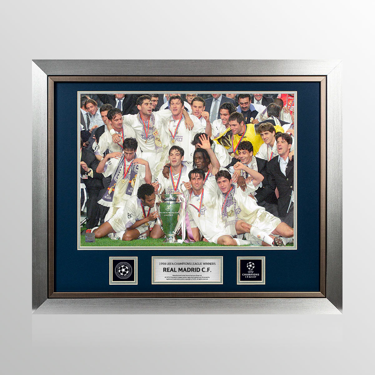 UNSIGNED Real Madrid Official UEFA Champions League Framed Photo: 1998 Winners UEFA Club Competitions Online Store