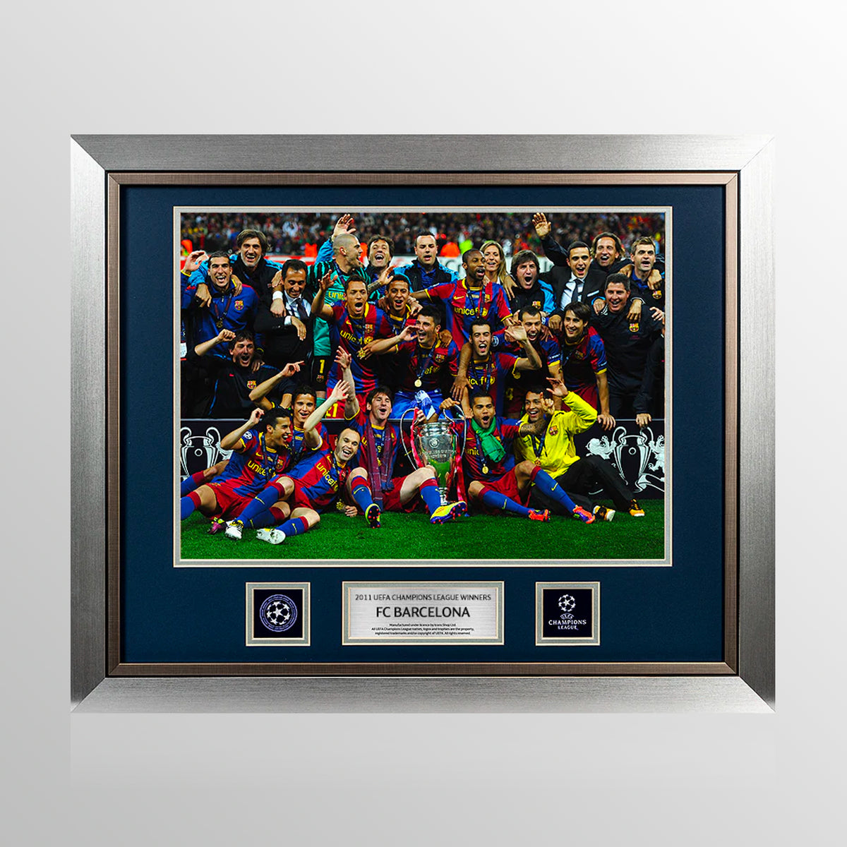 UNSIGNED FC Barcelona Official UEFA Champions League Framed Photo: 2011 Winners UEFA Club Competitions Online Store