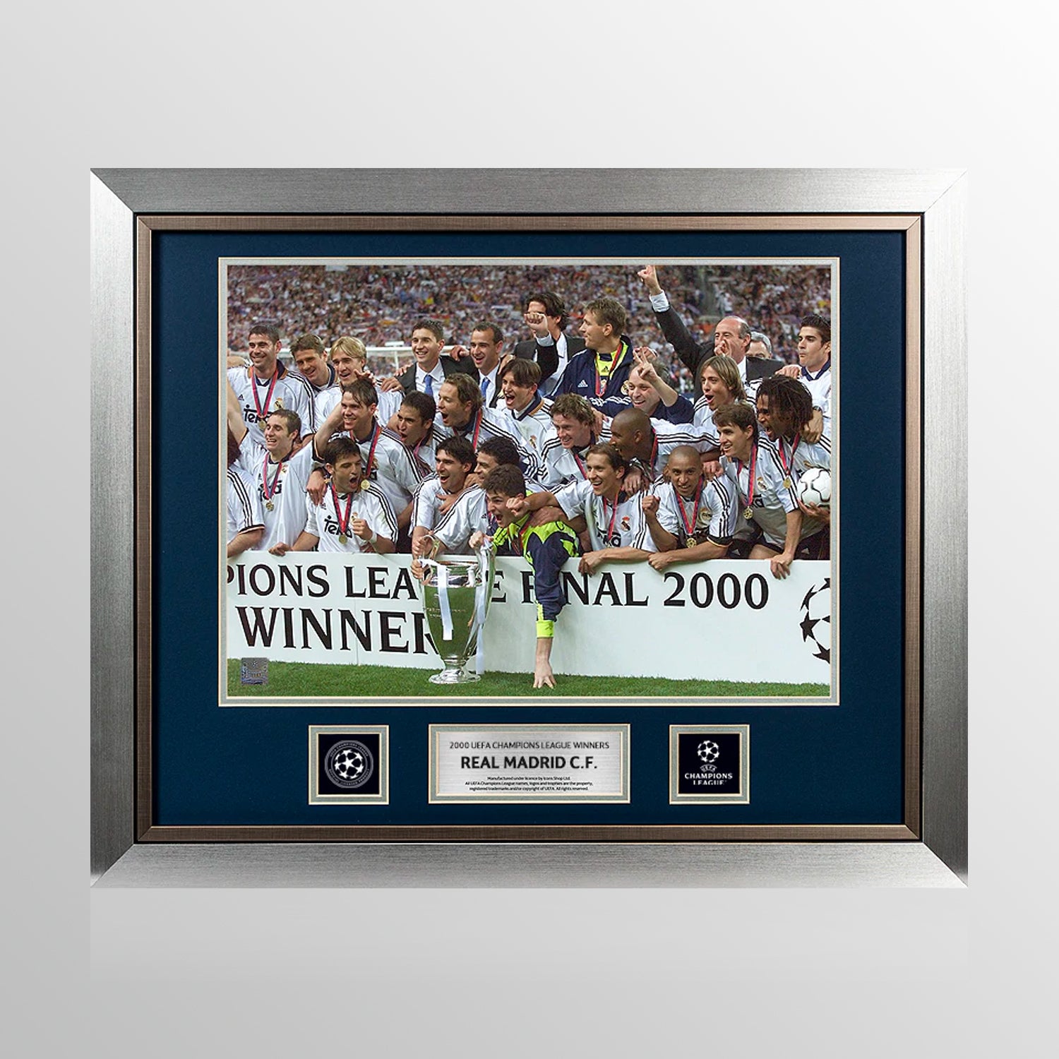 UNSIGNED Real Madrid Official UEFA Champions League Framed Photo: 2000 Winners UEFA Club Competitions Online Store