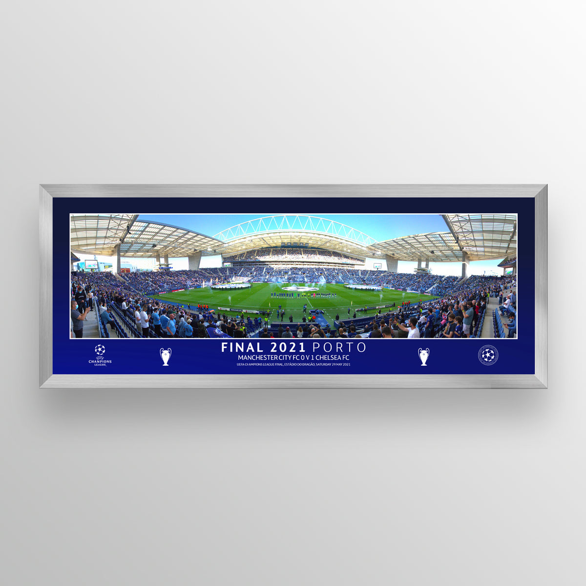 UEFA Champions League 2021 Final - Winner: Chelsea - Landscape Frame UEFA Club Competitions Online Store