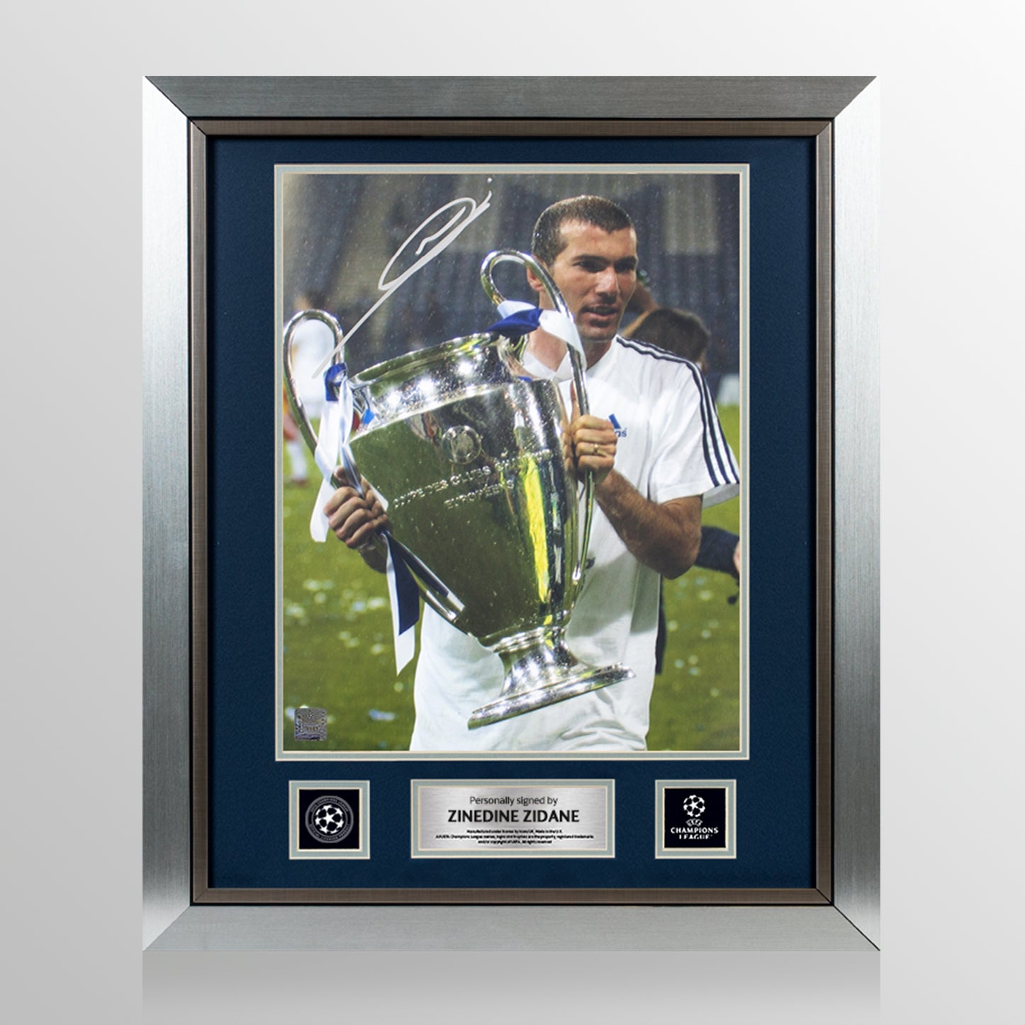 Zinedine Zidane Official UEFA Champions League Signed and Framed Real Madrid Photo: 2002 UEFA Champions League Winner UEFA Club Competitions Online Store
