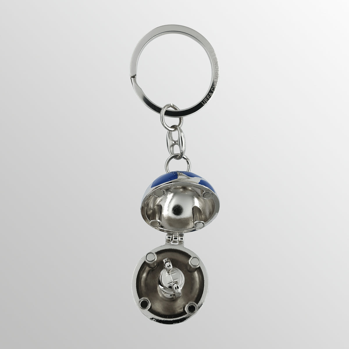 Starball with Mini Trophy Replica Keyring UEFA Club Competitions