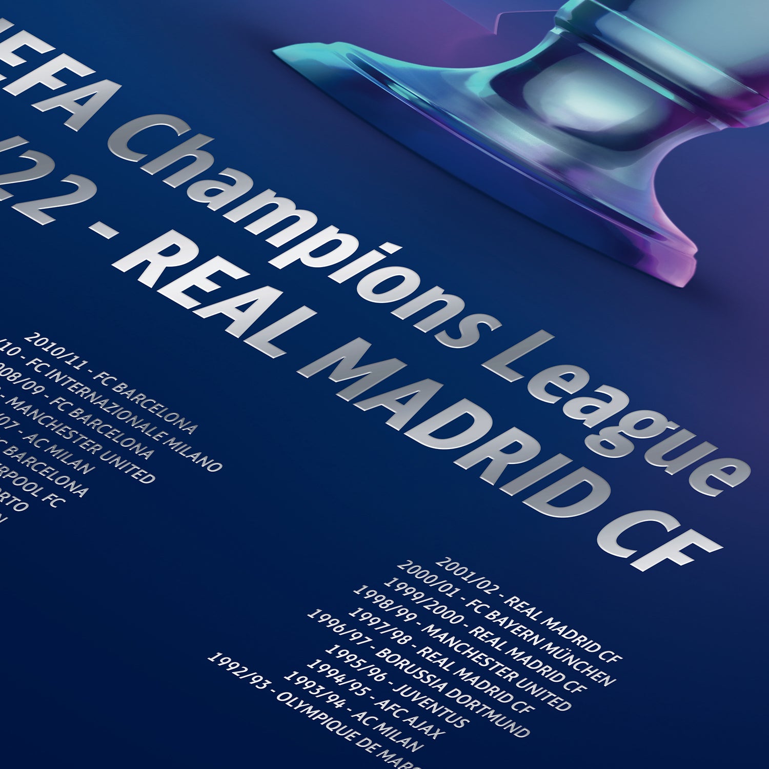 Real Madrid Champions League winner poster