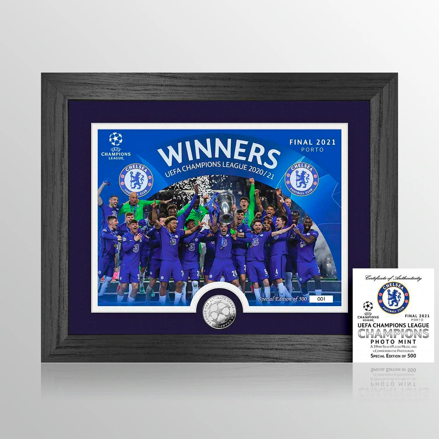 UEFA Champions League Chelsea FC 2020/2021 Framed Winners Coin UEFA Club Competitions Online Store